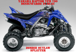 Zombie Outlaw Splatter Blau für Yamaha Raptor YFM 700 R 2006-2012